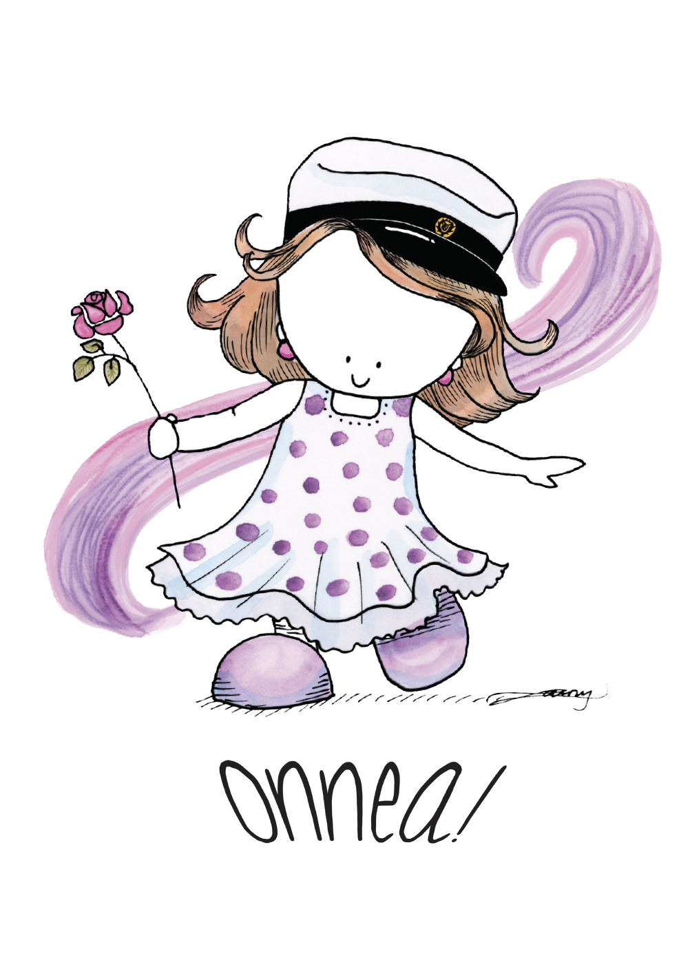 Ylioppilas tyttö card (fin)