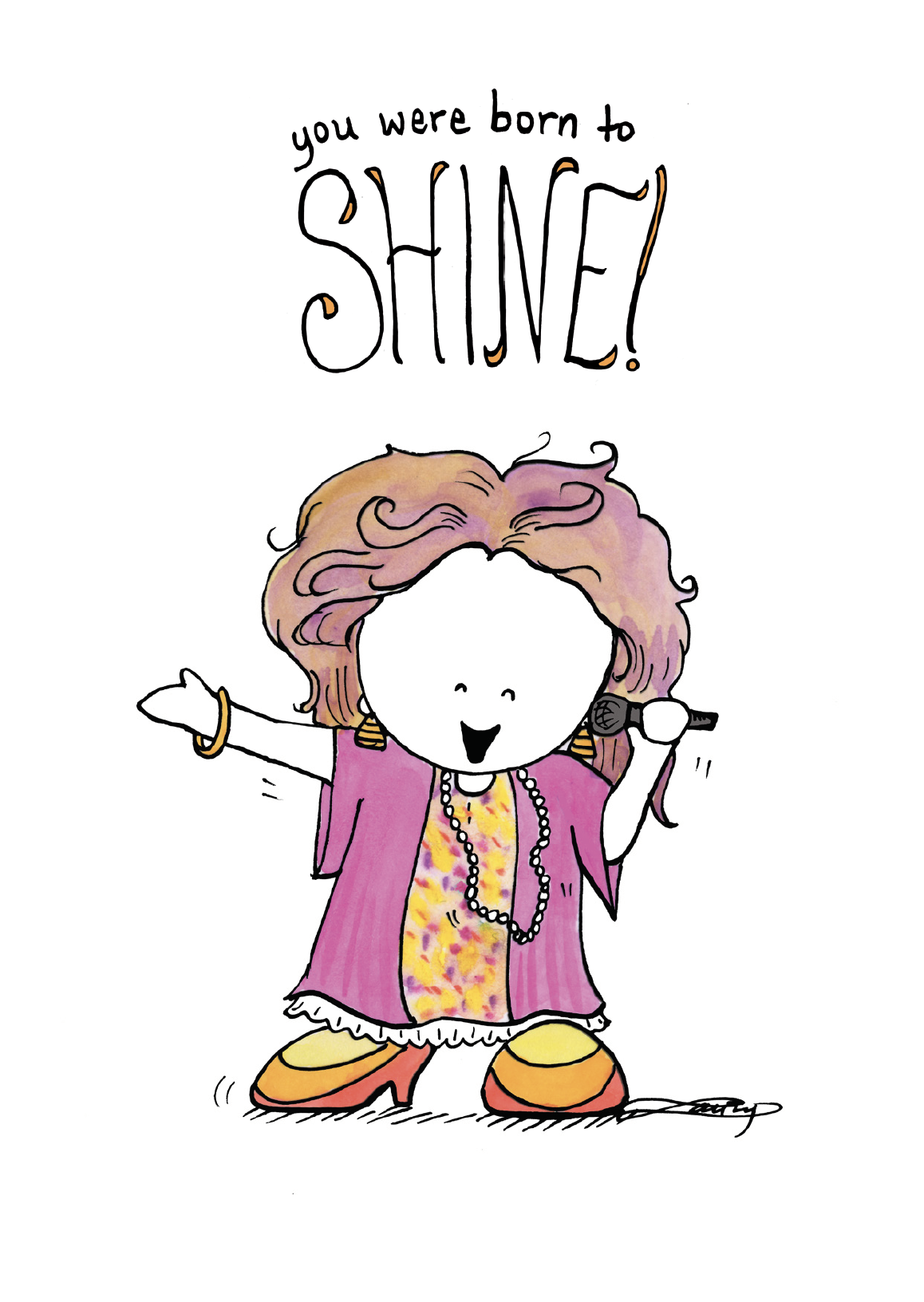 You were born to shine! postcard (eng)