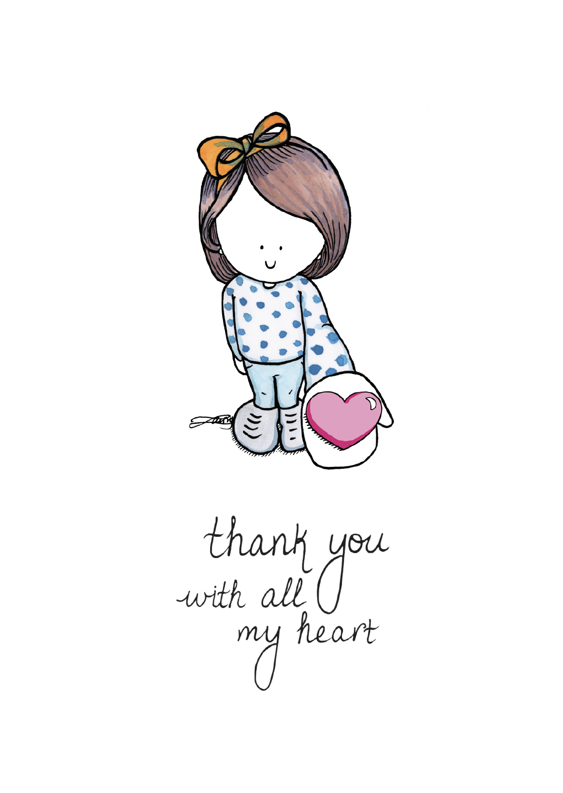 Heartfelt Thank You postcard (eng)