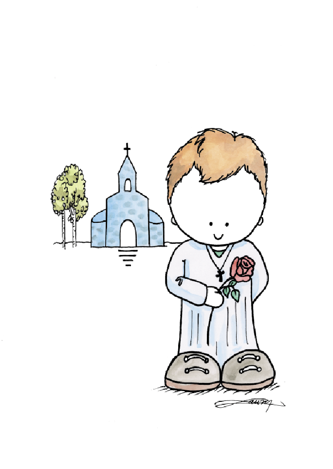 Boy Ripari-Confirmation postcard