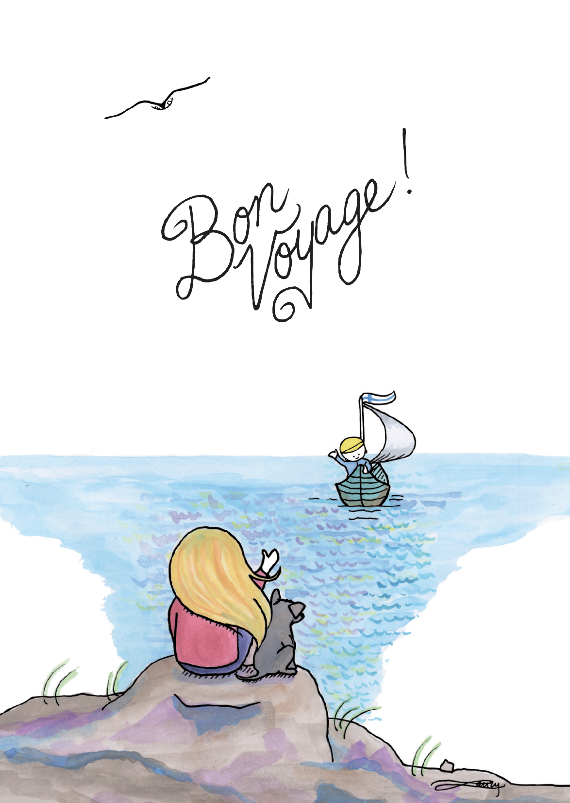 Bon Voyage postcard