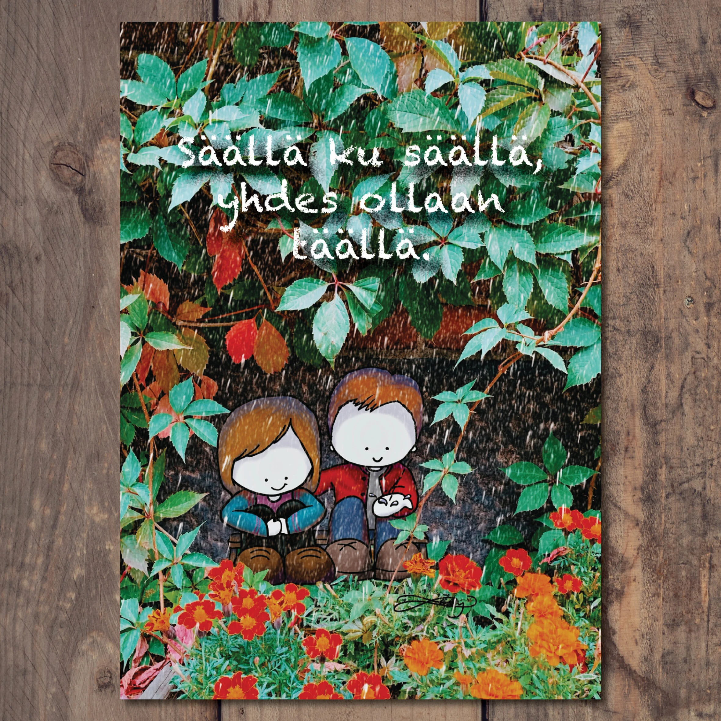 Säällä ku säällä postcard (fin)