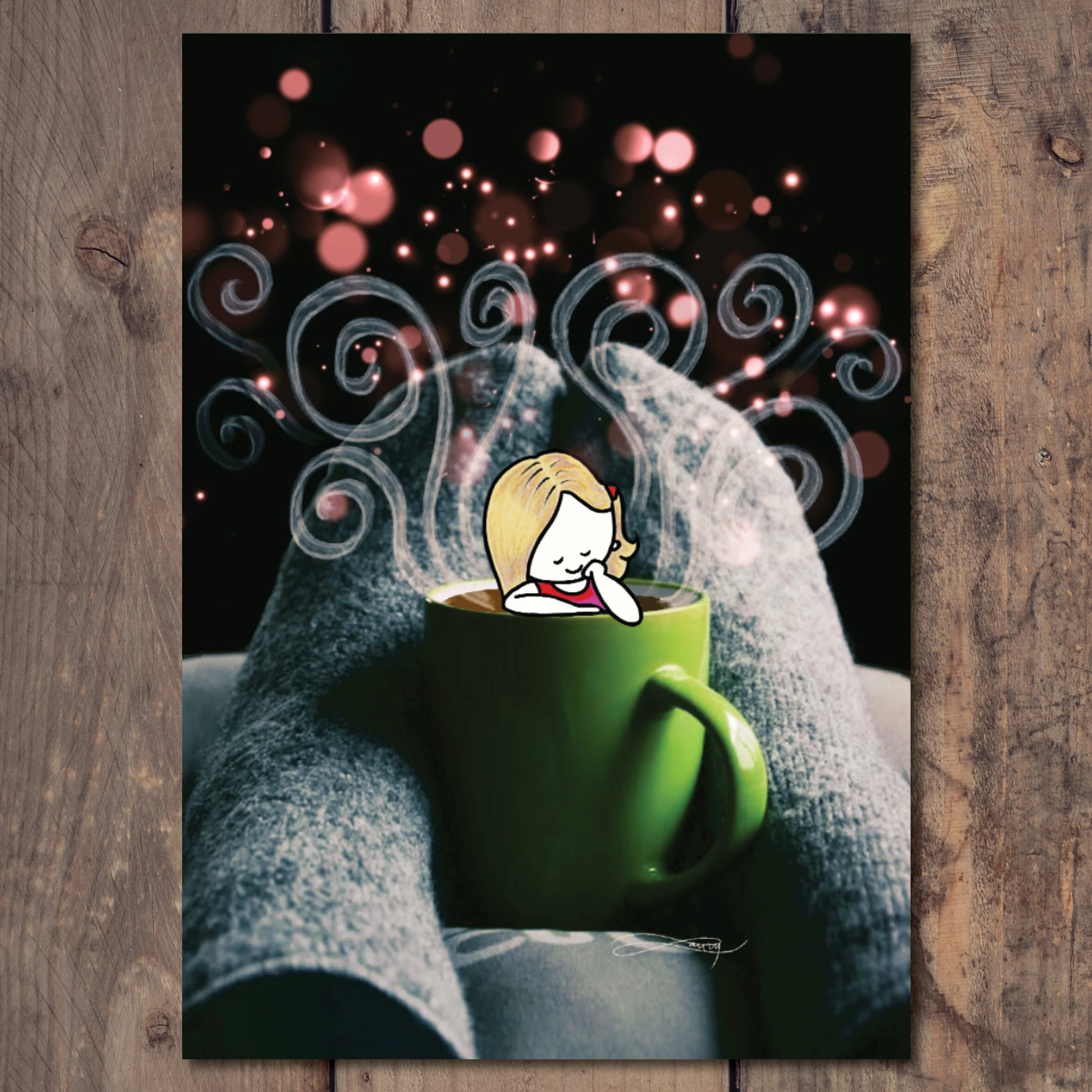 Cozy Mug postcard