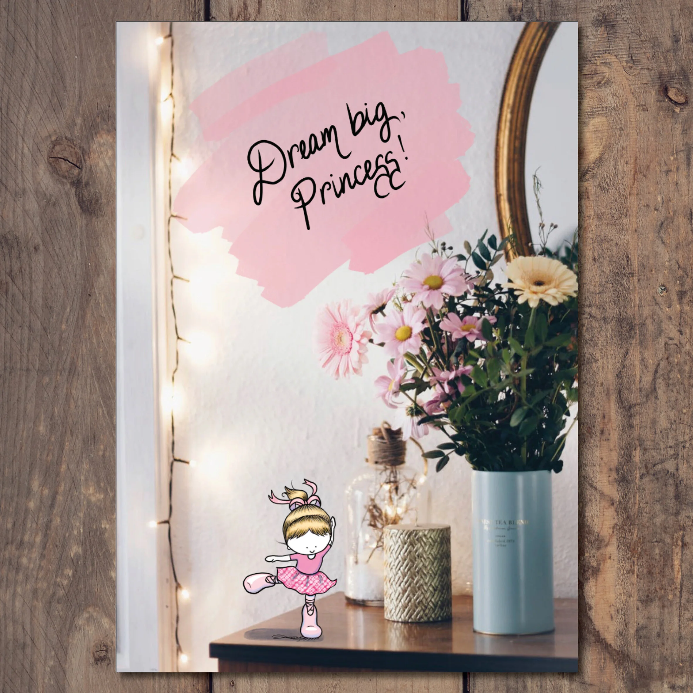 Dream Big, Princess postcard (eng)