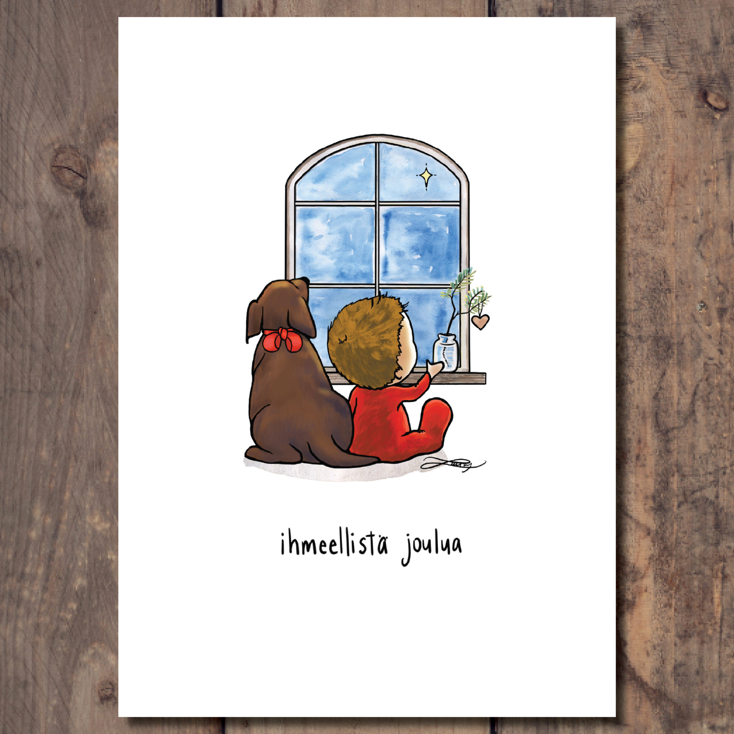 Ihmeellistä joulua postcard (fin)