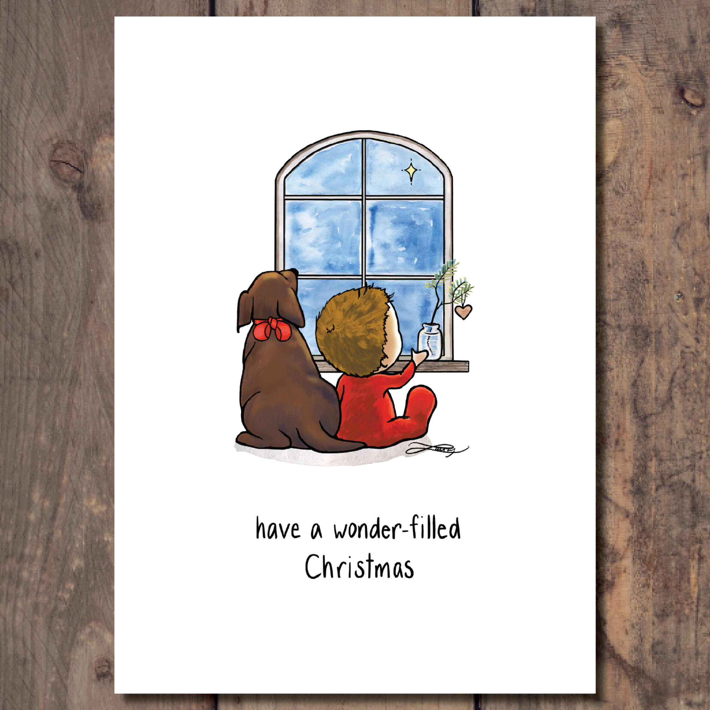 Wonder-filled Christmas postcard (eng)
