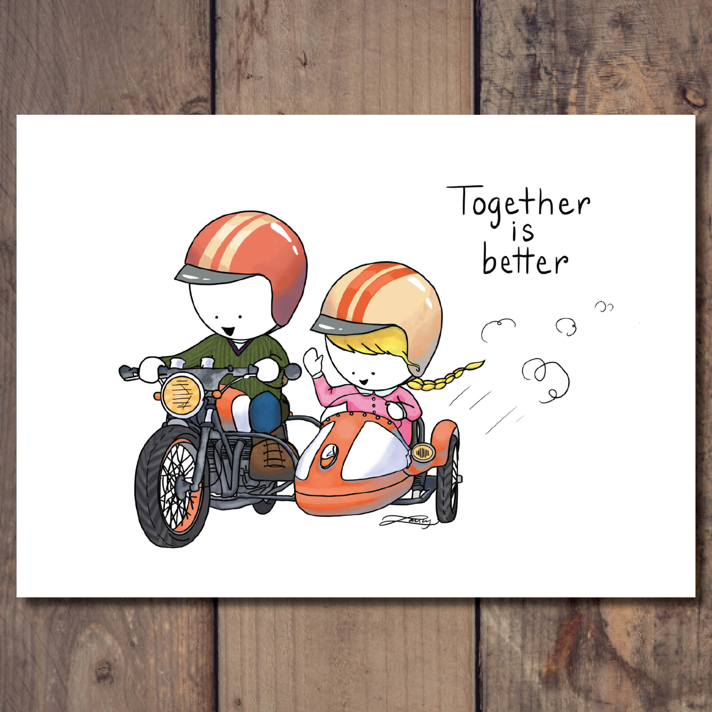 Together is better postcard (eng)