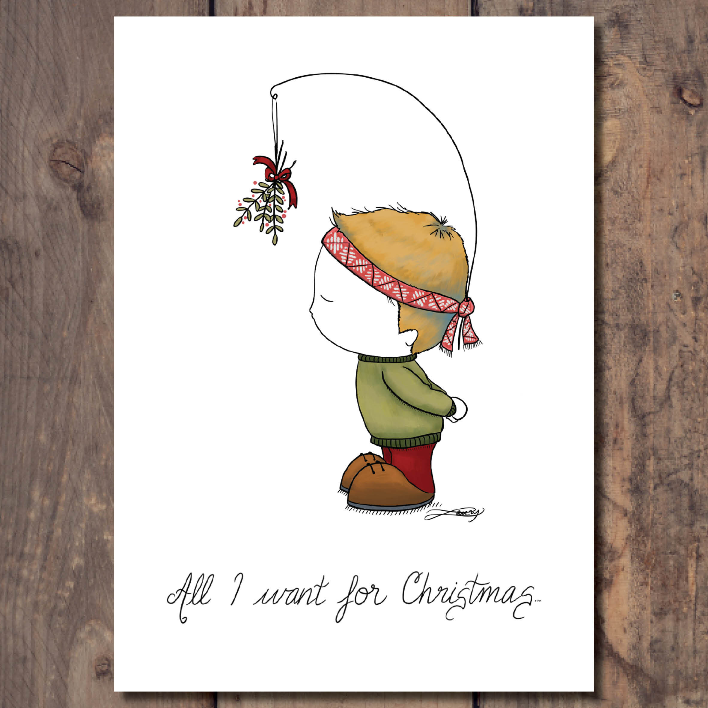 Christmas wish postcard (eng)