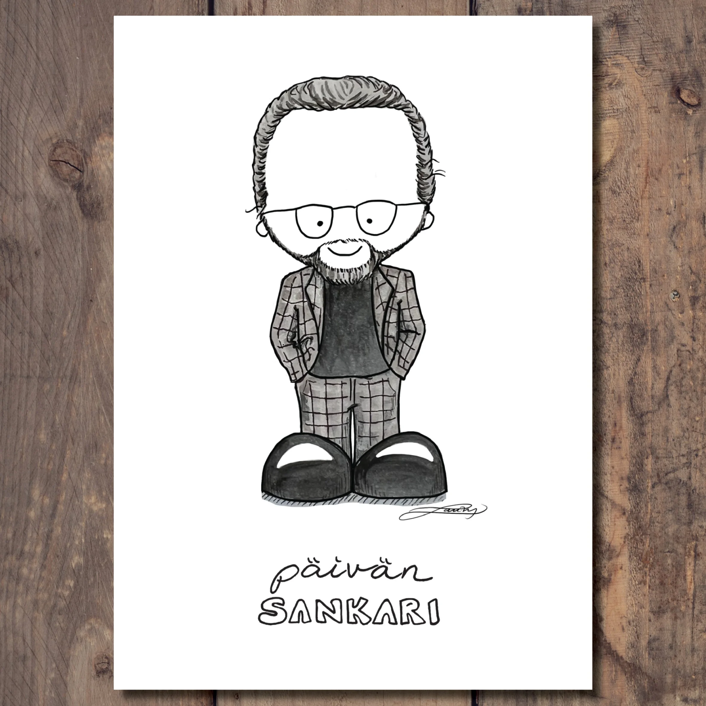 Päivän Sankari Cool Dude postikortti (fin)