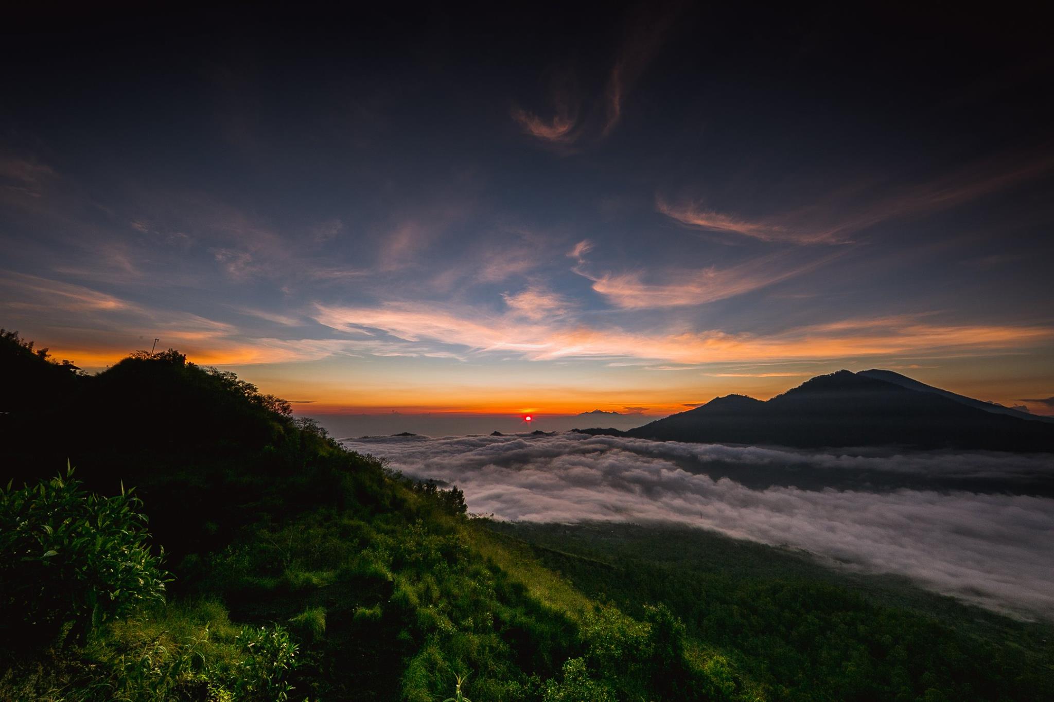 Watch the sunrise from the summit of Mt. Batur