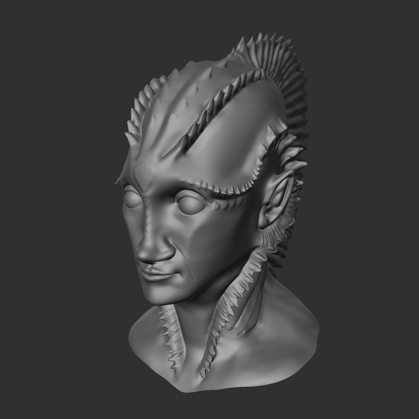 Playing around in #forgerapp I started from the basic bust, not really knowing what I was going to make.  A lot of my ideas come from doodles, and I&rsquo;m pretty happy with this basic design.  She&rsquo;s still a work in progress, but I like the di