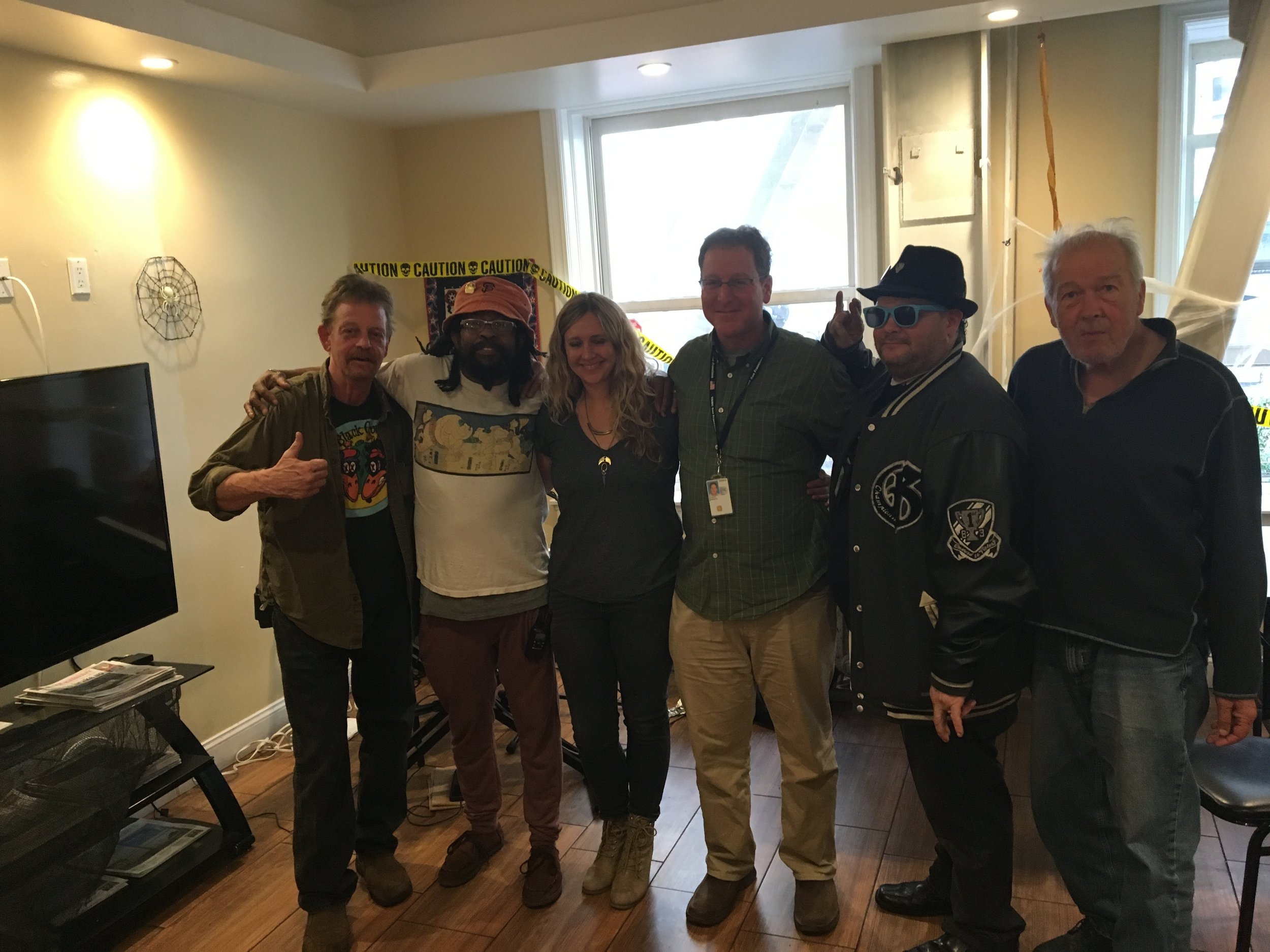 Ciara with residents of the SF VA Center