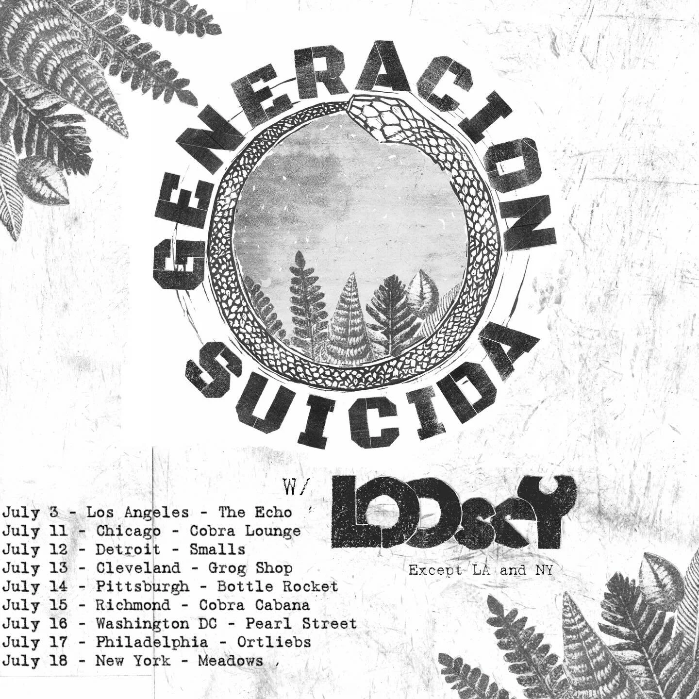 New @generacion_suicida_la LP &ldquo;Hombre Nuevo&rdquo; incoming in summer as well as a grip of shows throughout July. Shit is a banger. East coast tour coming w @looseyband . Shit will bang. Keep eyes open for premiers and some special shows here a