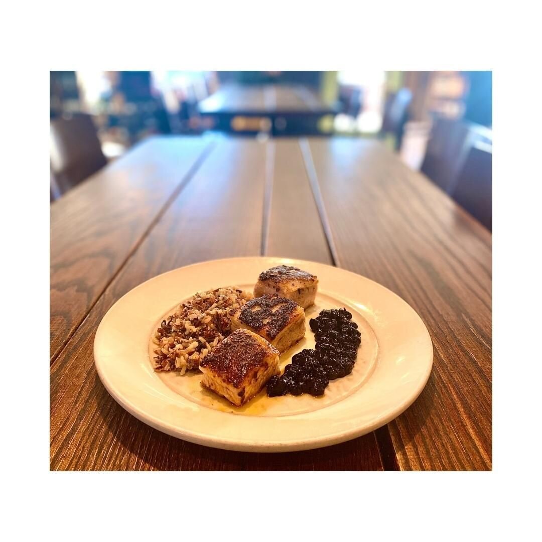 On the second to last day of Gb Bacon Week we bring you, Braised pork belly. Slow braised then, seared pork belly medallions with blueberry sauce &amp; wild rice.
When pigs become emotional, they cry real tears. As we get closer to the end of Bacon W
