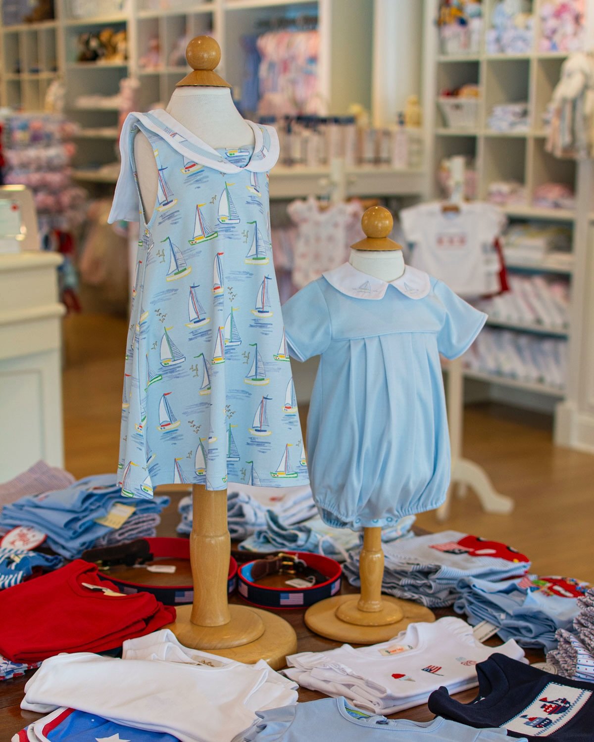 Summer lovin&rsquo; at Fancy Pants. Lots of patriotic gear for Fourth of July and nautical prints and outfits for summer fun. ⛱🐚