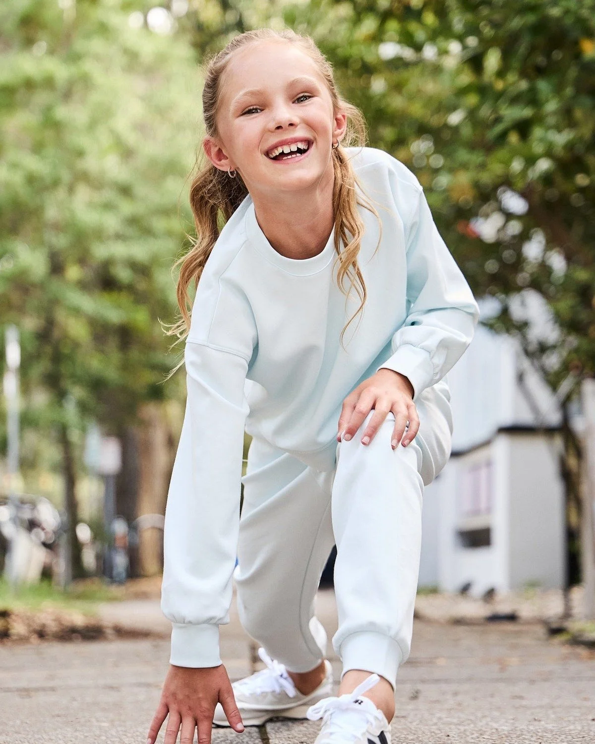 Say hello to your new favorite feel-good clothes. 

These @pleatcollection  Lana joggers are unbelievably soft! The full set is made for chill days, play days, and everything in between.

We also have the Florie Flare Leggings in Lilac and the turtle