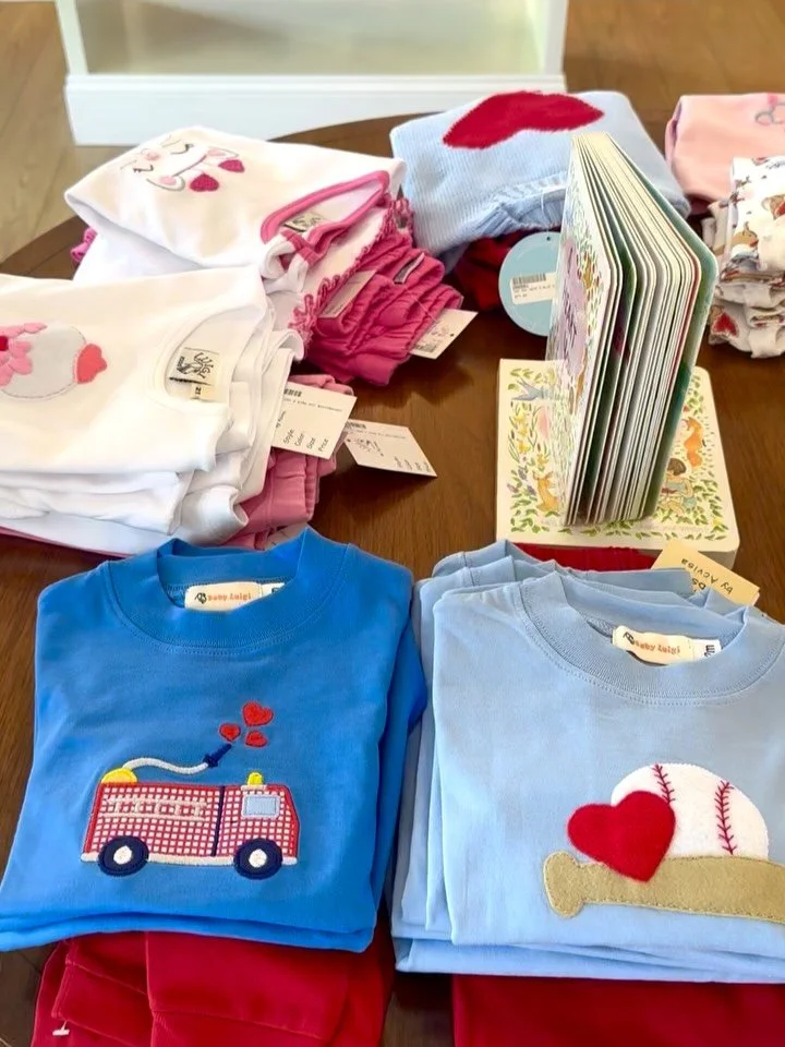 Valentine&rsquo;s Day apparel and books! Swipe to see all that we have in stock to help make this holiday special. 💘💝

💙 Call the shop for sizing, pricing or inventory requests! We can&rsquo;t check over social but we&rsquo;re happy to help you at