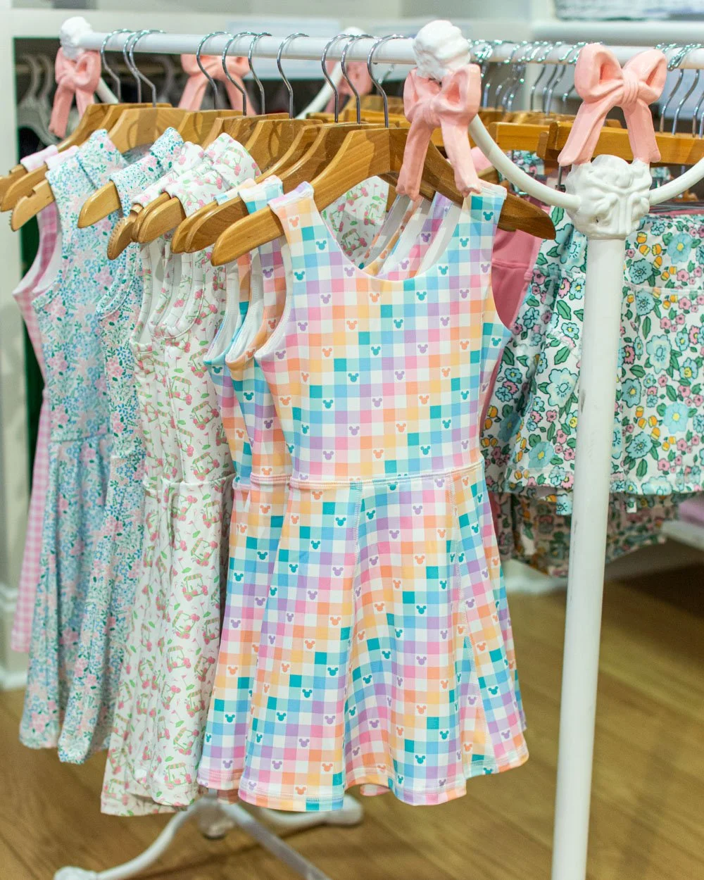 Introducing a new brand, Swoon Kids. 🎾 Their Tank Dresses are made with sweat-wicking material and have compression shorts underneath. We loved their activewear skorts, we bought several different prints. 🏌🏼&zwj;♀️