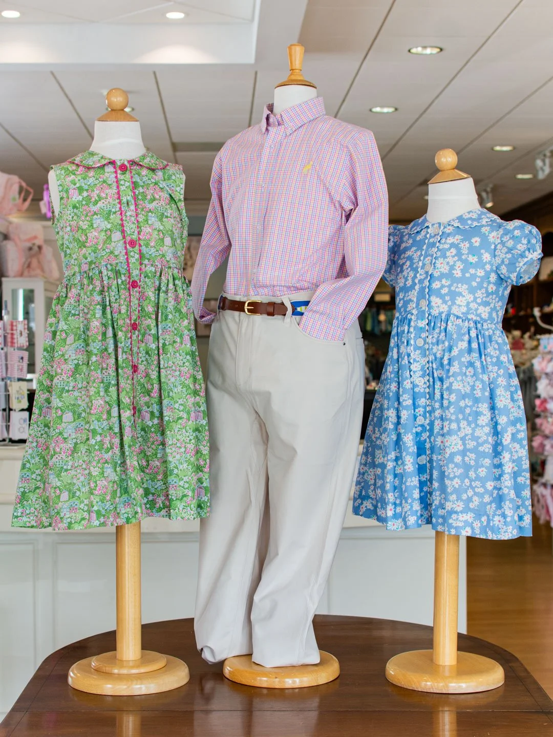 So many fresh spring styles for older children. Pictures here are two Rachel Riley dresses and a Beaufort Bonnet boys dress shirt over Johnnie-O pants. And a new shipment of @brownbowenandcompany boys dress shirts arrived in the shop!