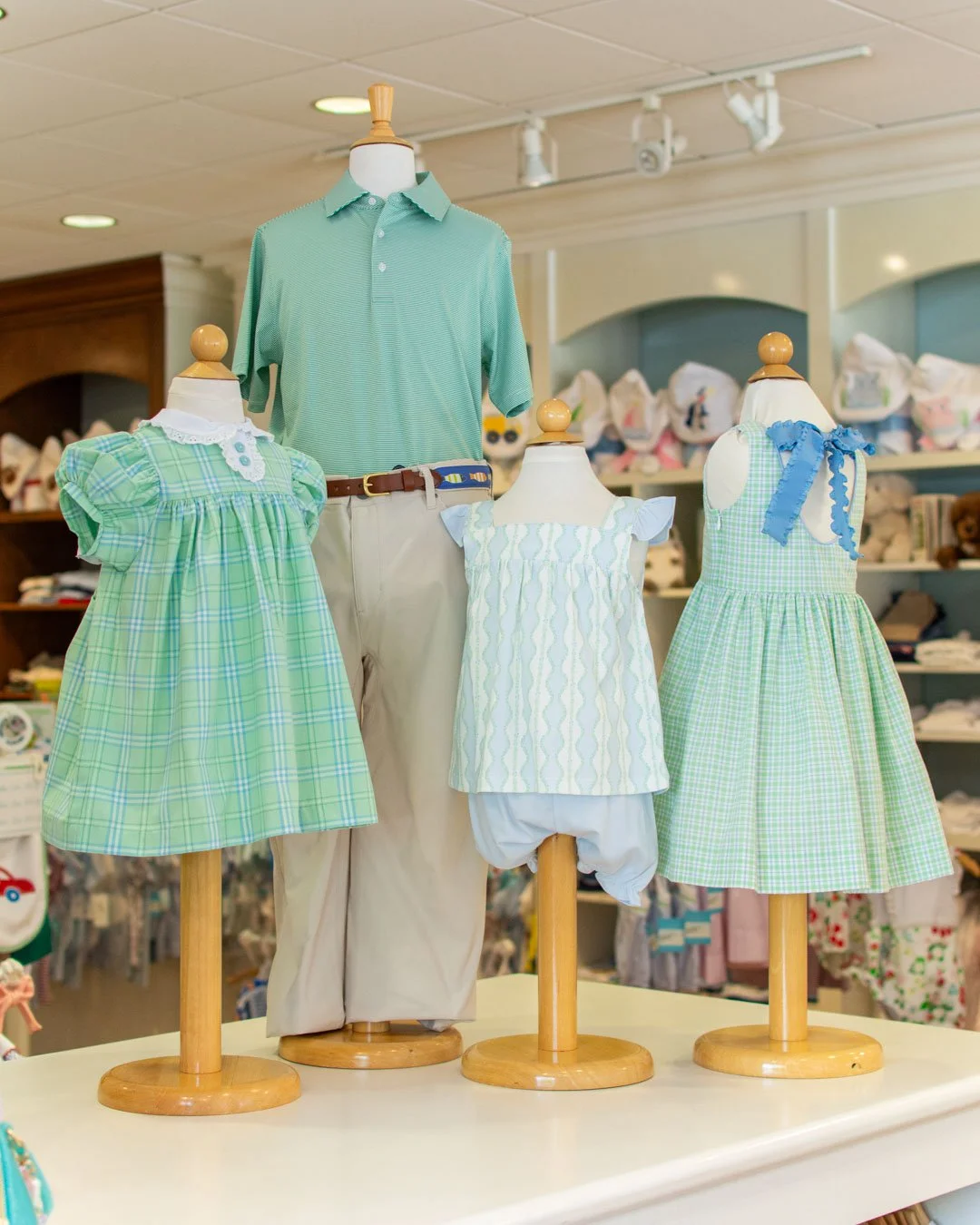 This mint green is clearly a hot color this year as these styles are all from four different brands. From left to right The Beaufort Bonnet, Johnnie-O, The Proper Peony and J. Bailey.
