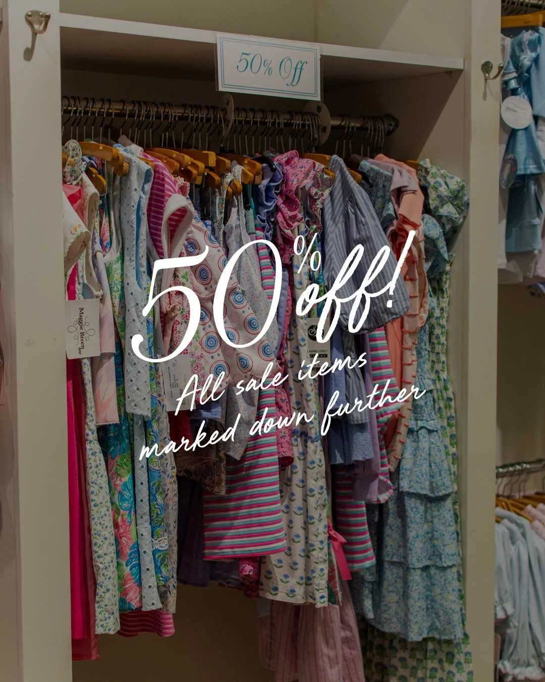 Our Summer Sale is still rolling on with further mark downs to 50% off most sale apparel! We have plenty left for older boys and girls up to size 16, and continue to have items in all categories.

Stop by the shop and grab some great deals while you 