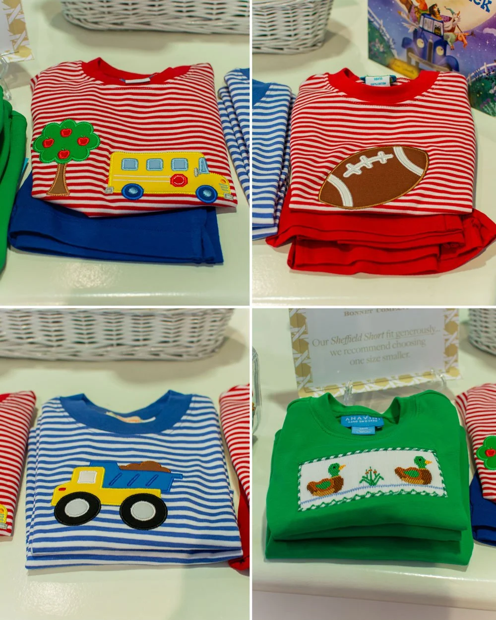 Lots of cute fall themed tops are arriving every day. We especially love the mallards from Anavini. 🦆