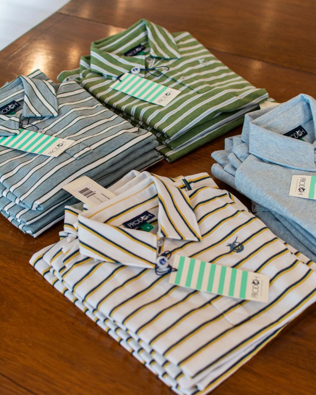 Four new @prodohkids long sleeve boys cotton polos for autumn. These can be washed over and over without losing shape.