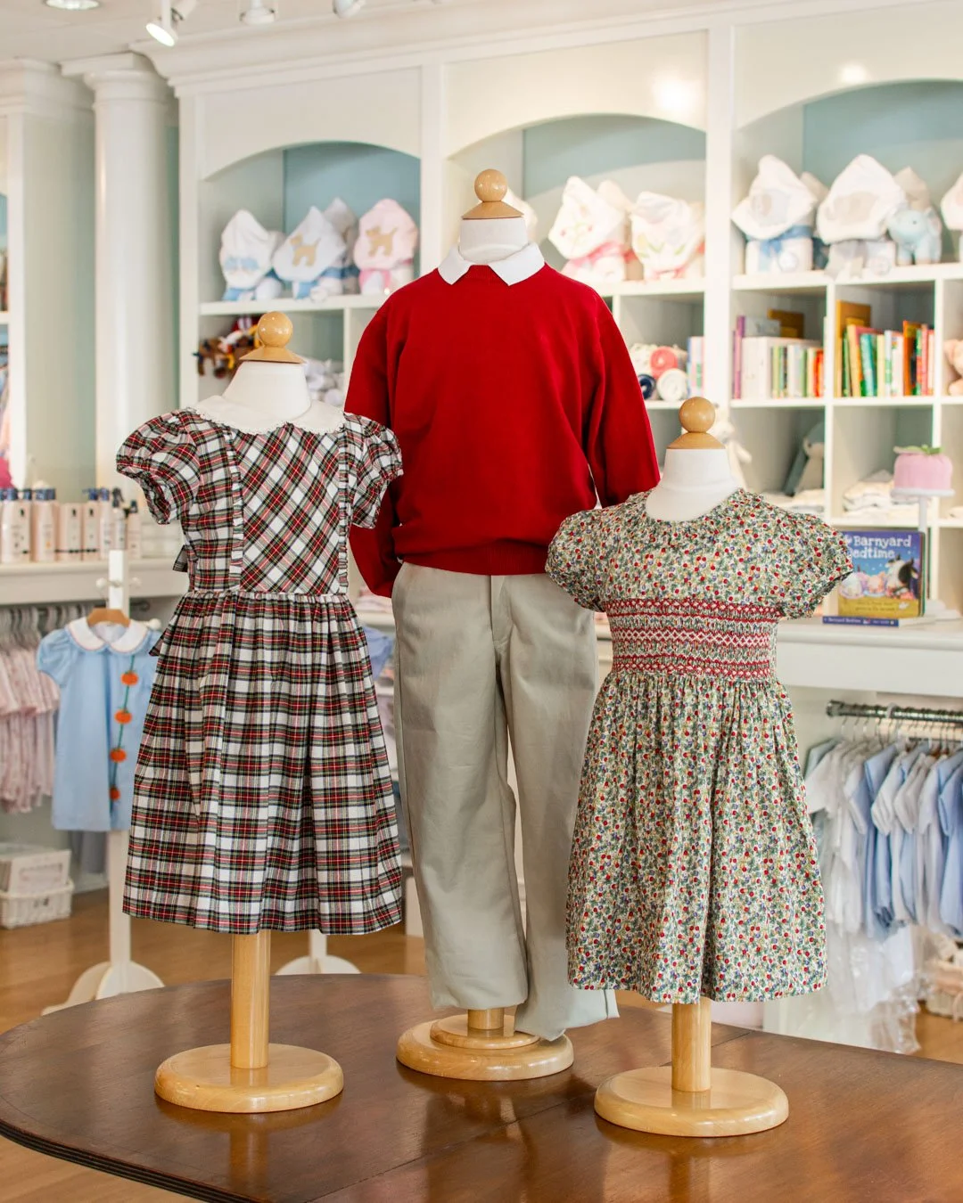 Autumn prints from Rachel Riley and Mayoral. We love the red, yellow and blue pops of color on the Apple Blossom print. 🍎