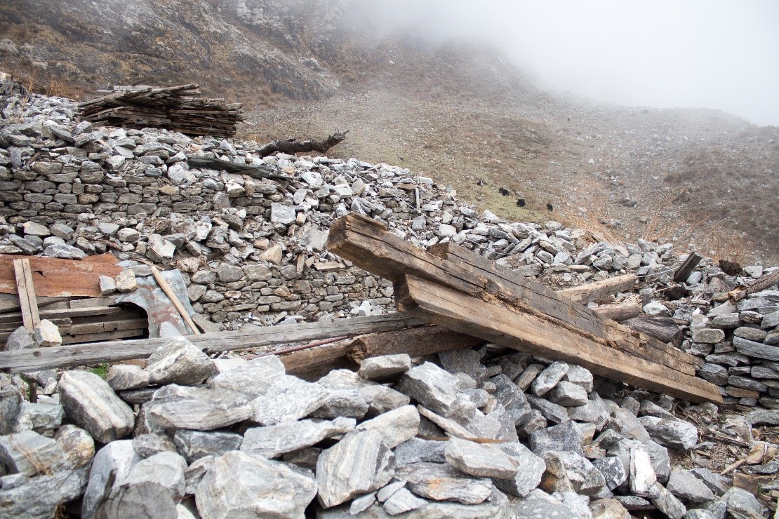 Evidence of the landslides remain scattered throughout the valley.