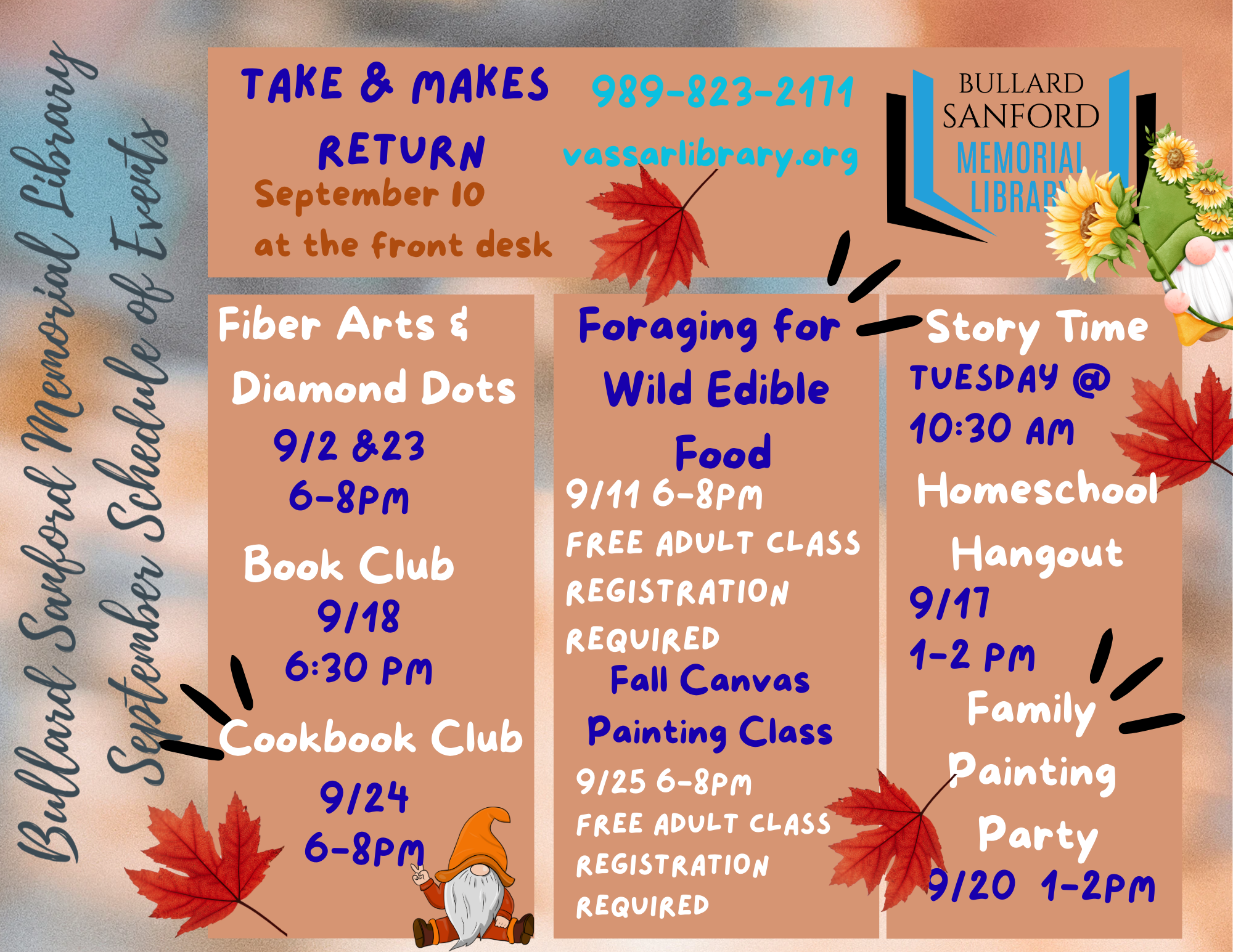 September Schedule of Events