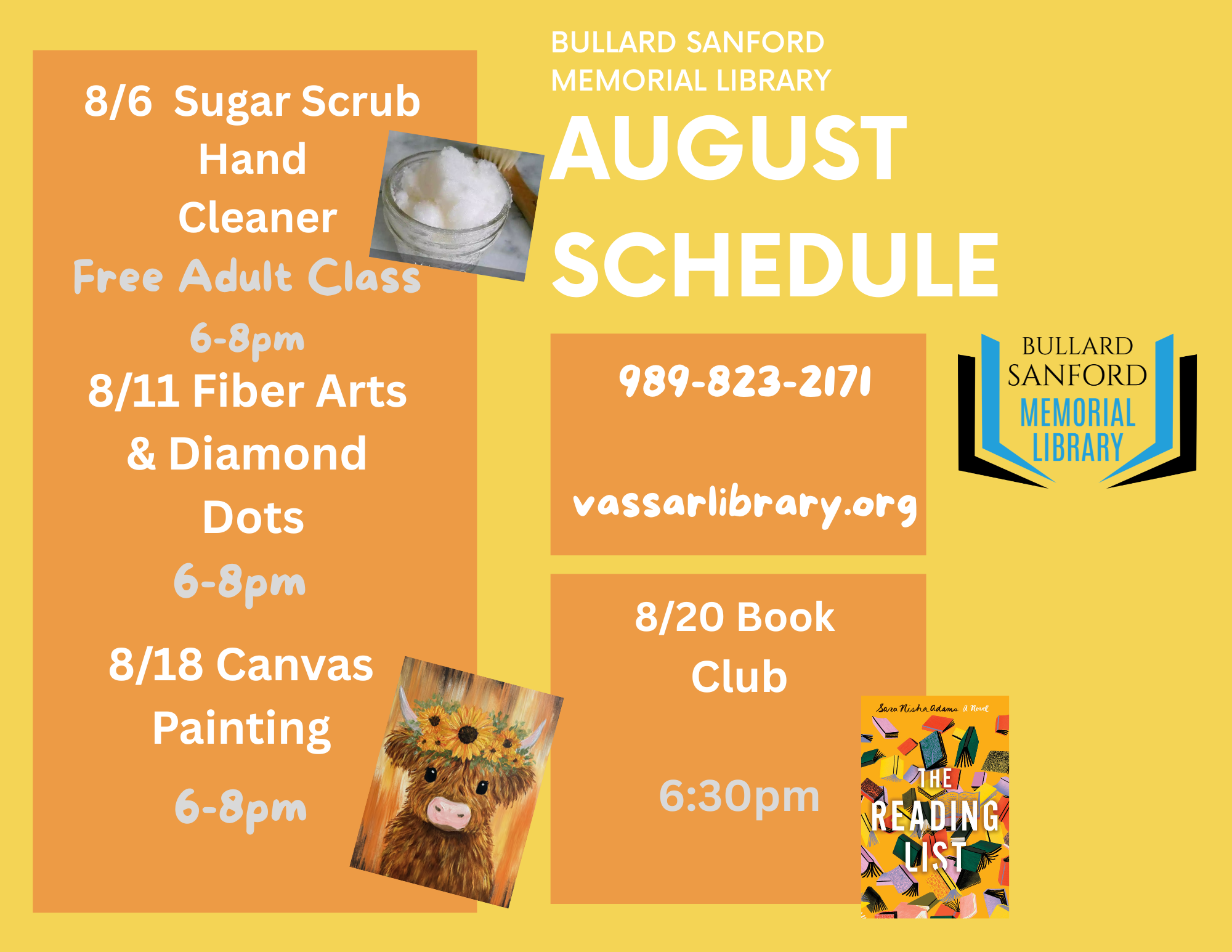 August Schedule
