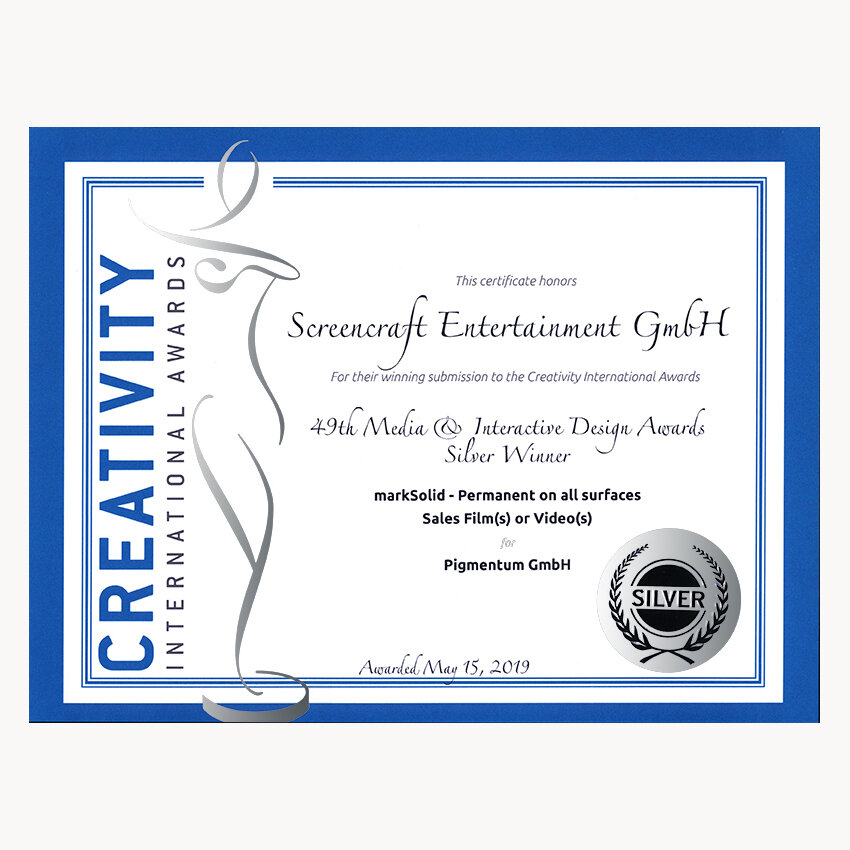 Creativity International Award 2019 - Silver