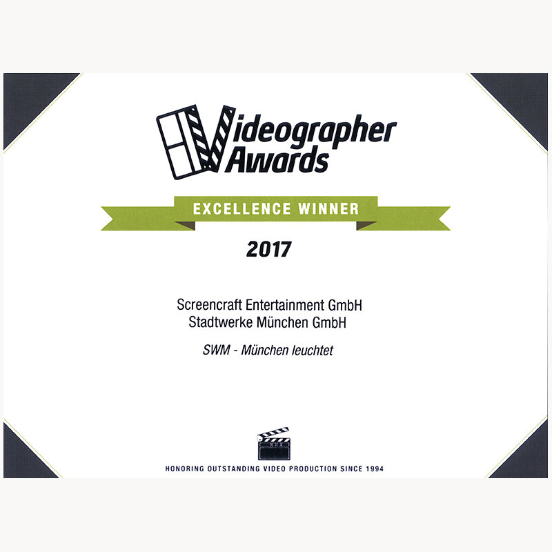Videographer Awards 2017