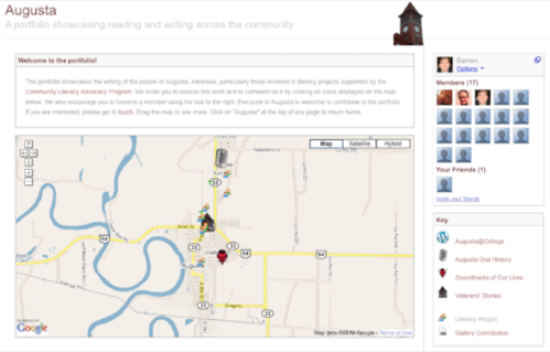 The Augusta Community Portfolio homepage