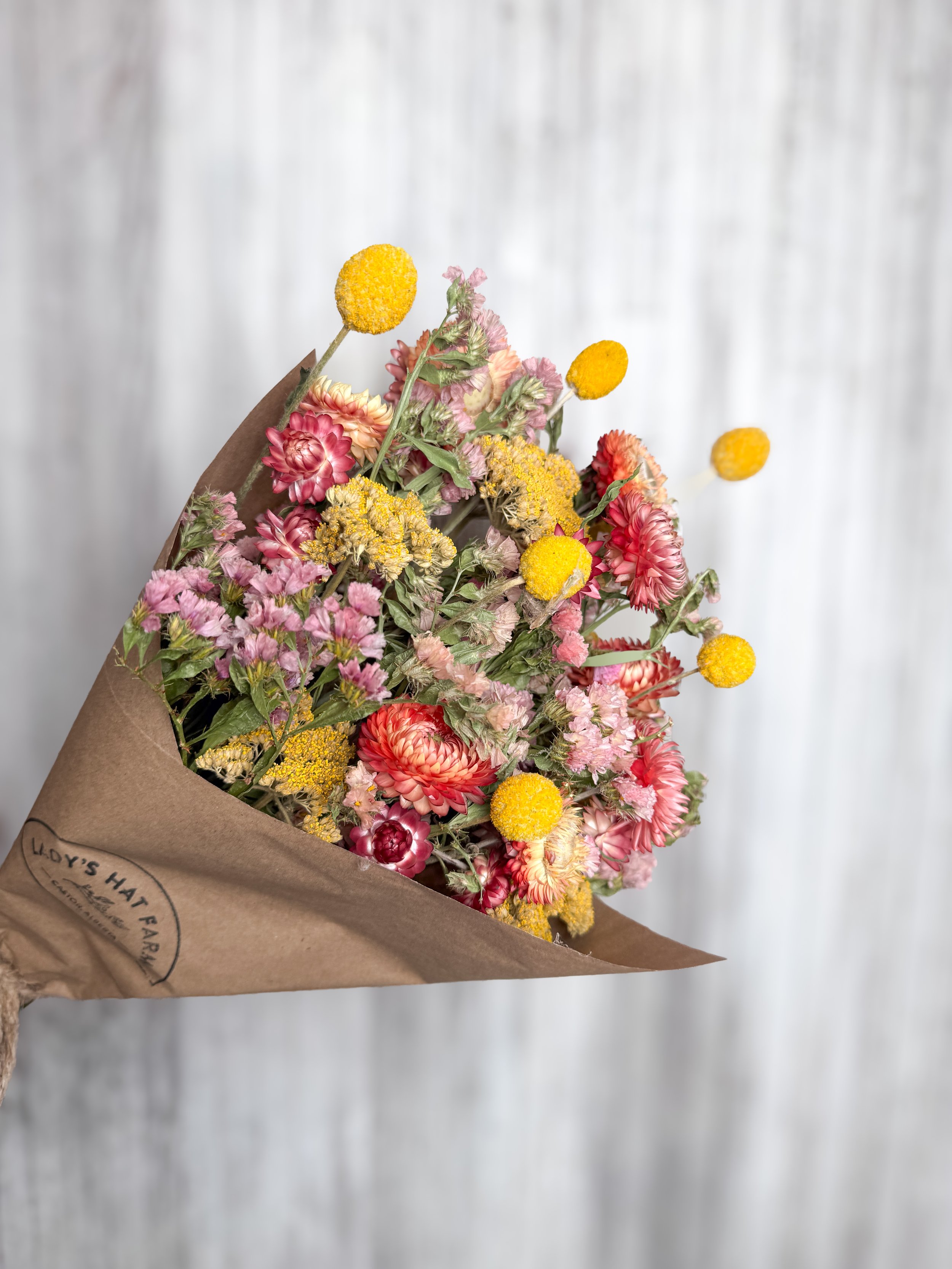 Dried Flower Bouquet - Apricot Peach