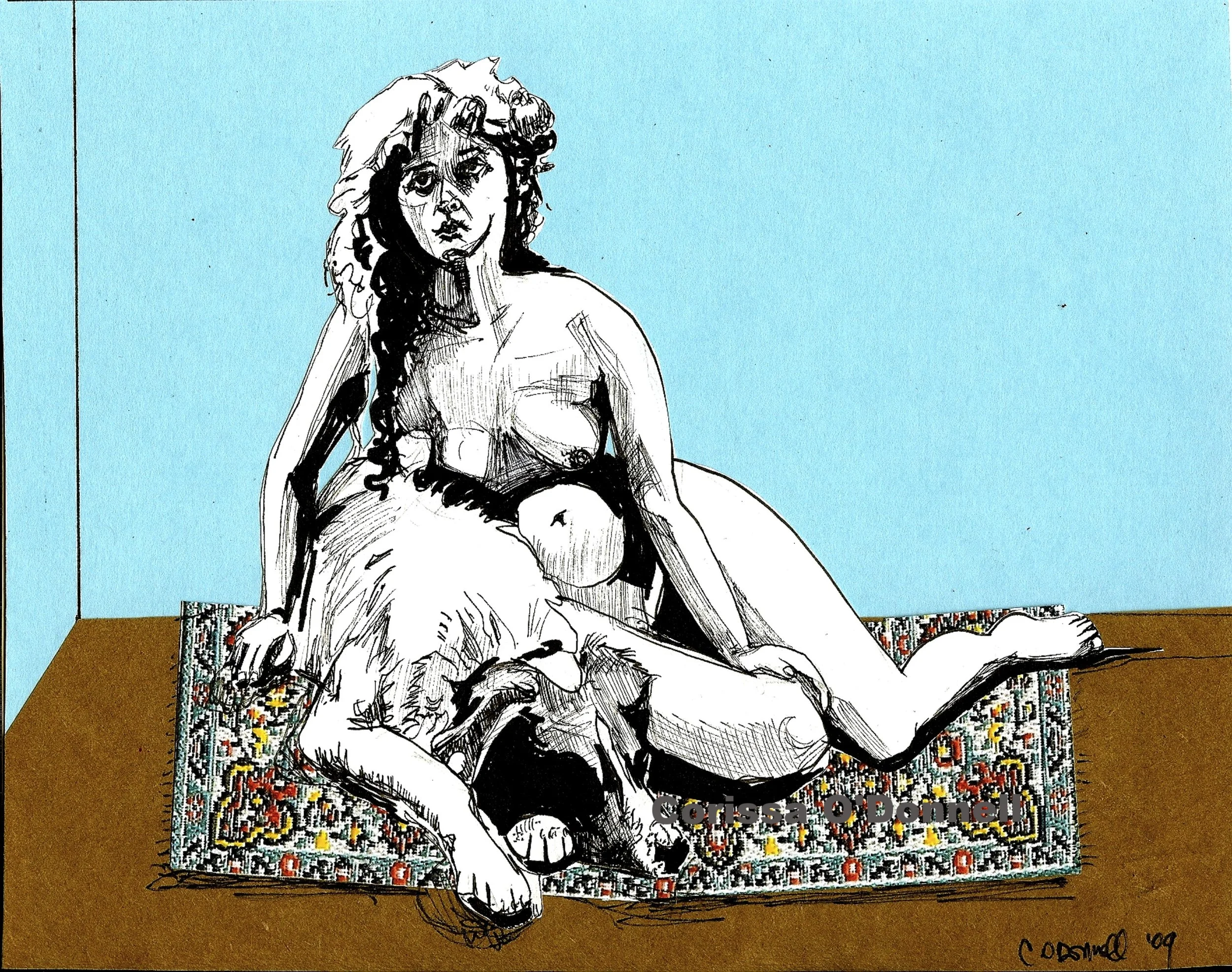 "Lady with her Dog II"