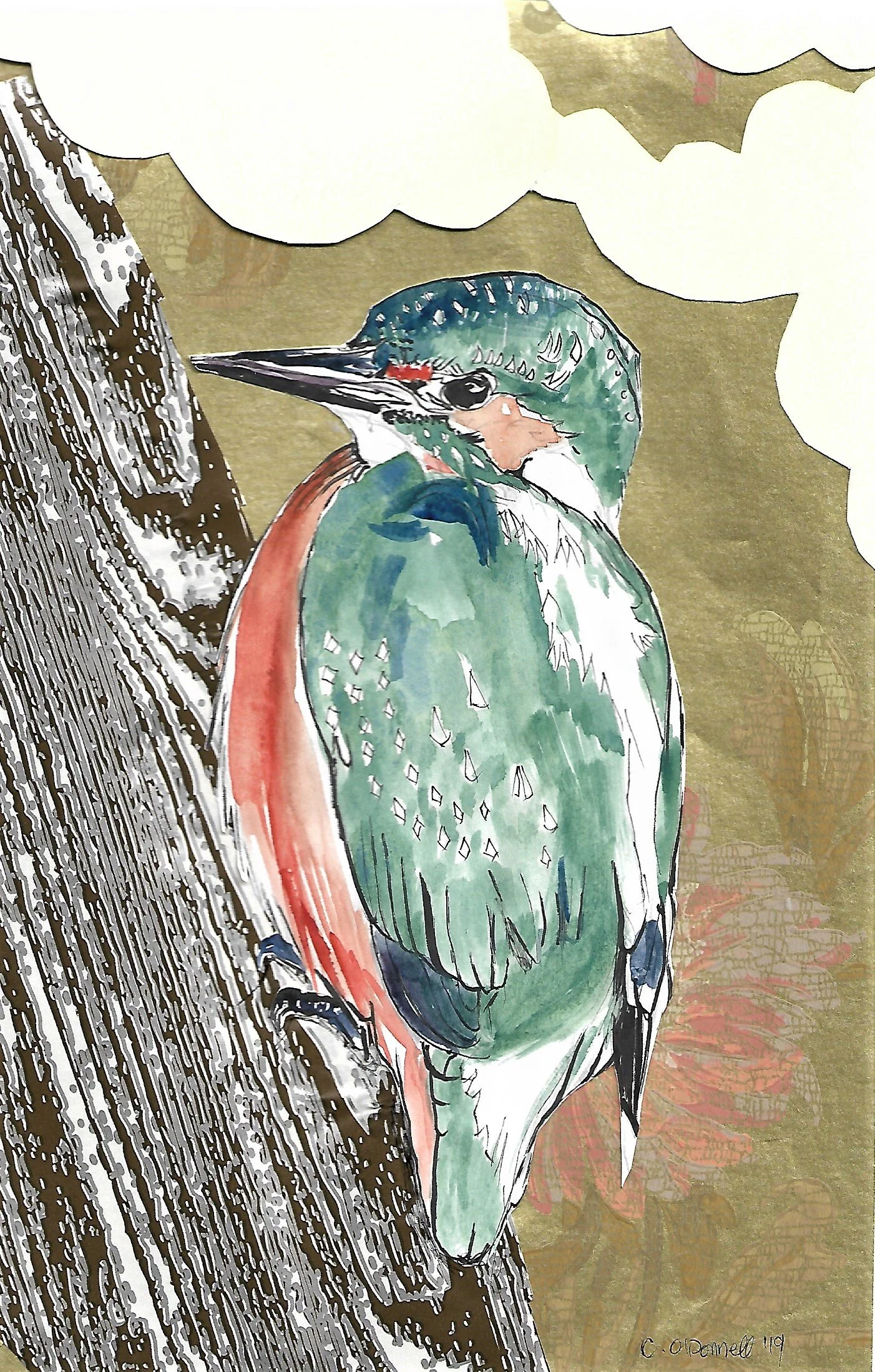 4”x 12”, mixed media, 2019.