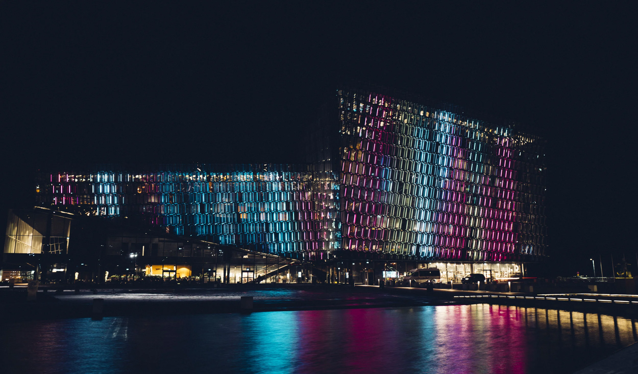 Harpa at night