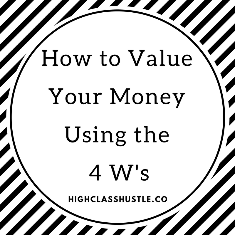 How to Value your Money Using the 4 W's