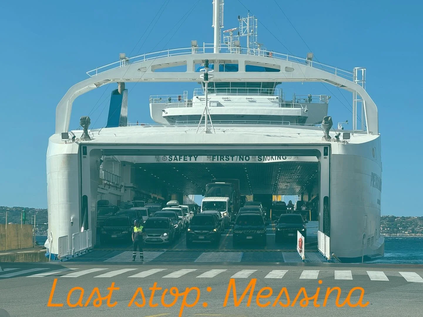 Off to Sicily! Ferrying from mainland Italy for a work day and sunsets ⛴️🧱🦺