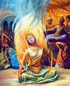 Goddess Sati, She-Who-Is, summons Her inner yogic fire