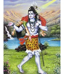 Shiva carrying Sati's lifeless body
