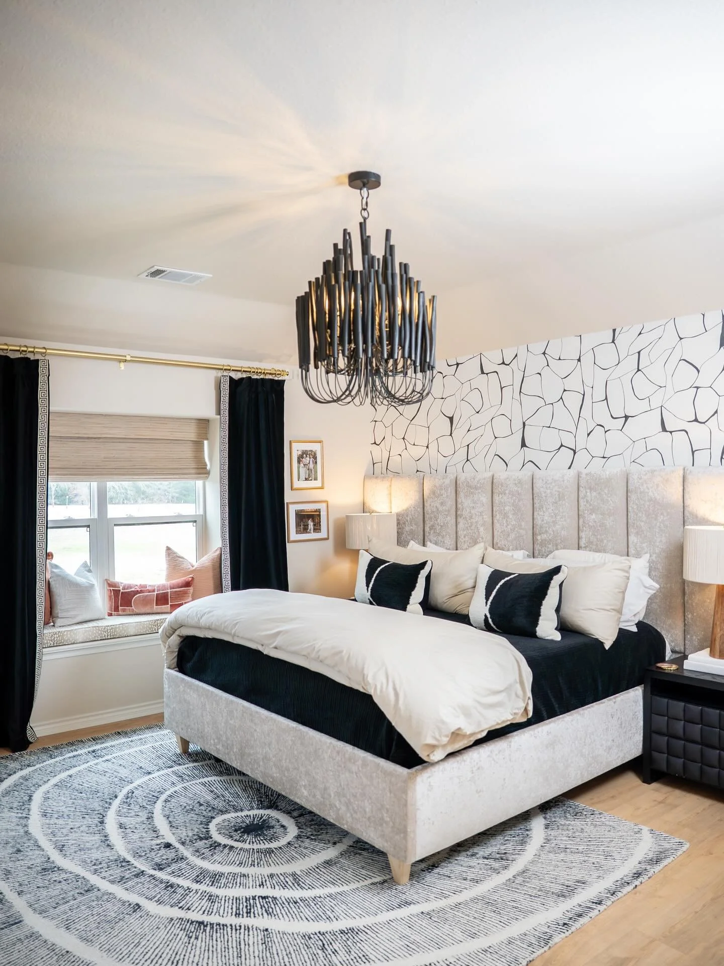 One of my favorite transformations.

When we started this project, the goal was simple: create a space that felt warm, welcoming, and layered without feeling overly formal.

We mixed vintage pieces with custom upholstery, added texture through textil