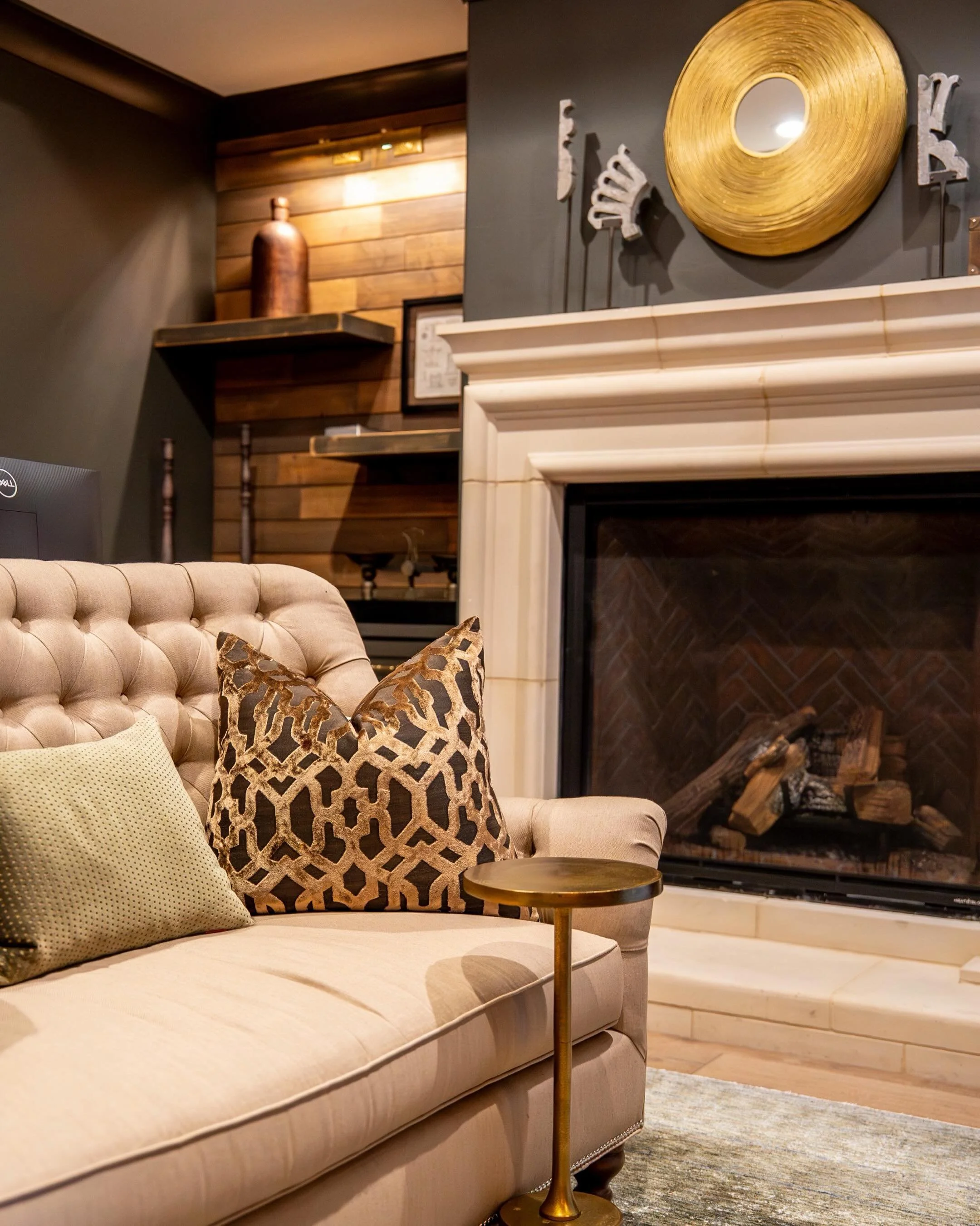 Where comfort meets sophistication 👔

This office was designed to feel both elevated and inviting&mdash;layered with rich textures, warm wood tones, dramatic contrast, and timeless details that make work feel a little more inspiring. 

A space that 