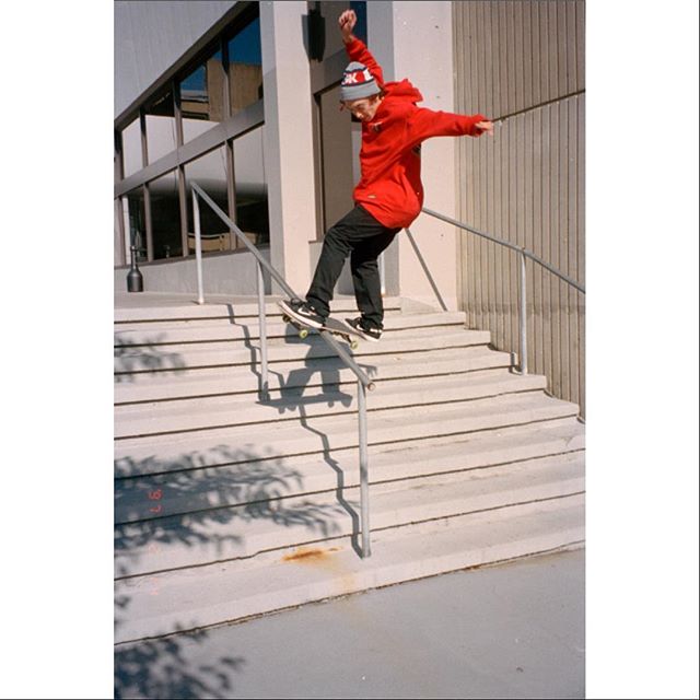 @will_mazzari warming up the other day. Shot on Olympus Stylus. #skateboarding #35mm