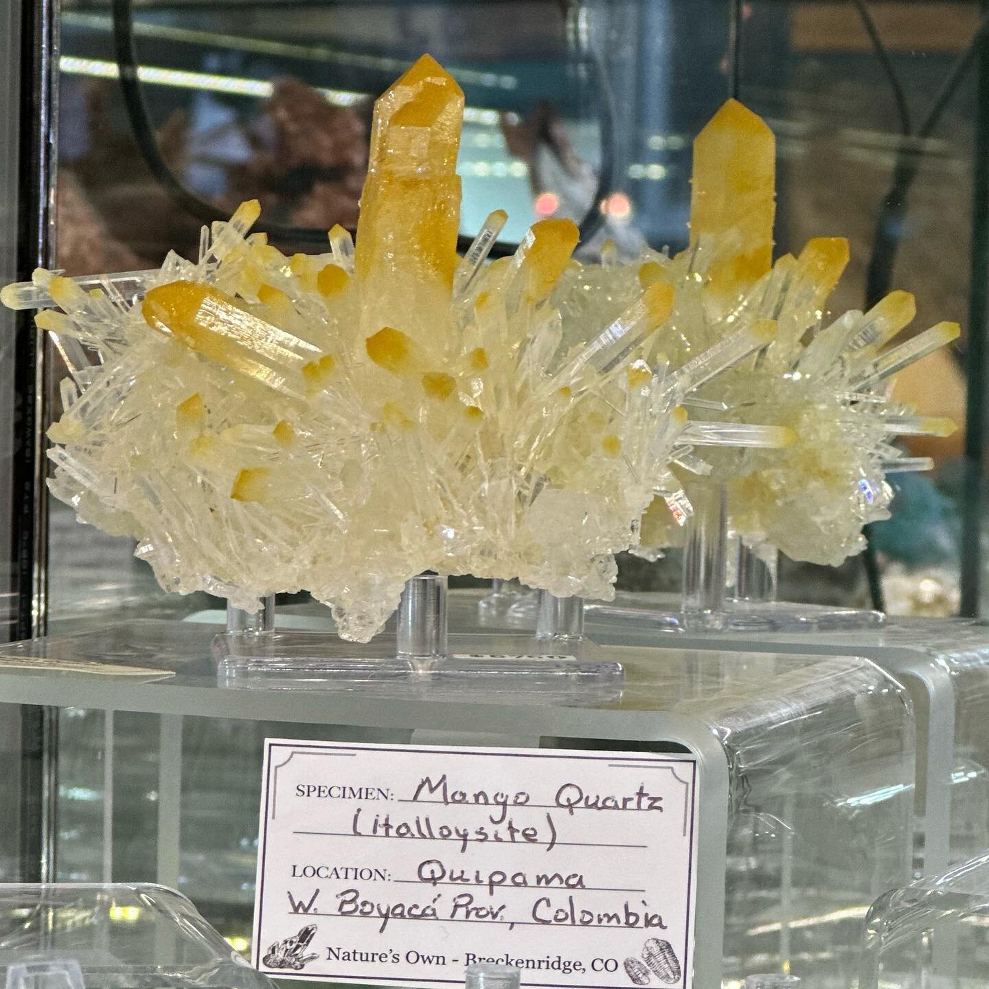 One of our favorite new minerals in the shop &ldquo;mango quartz&rdquo;