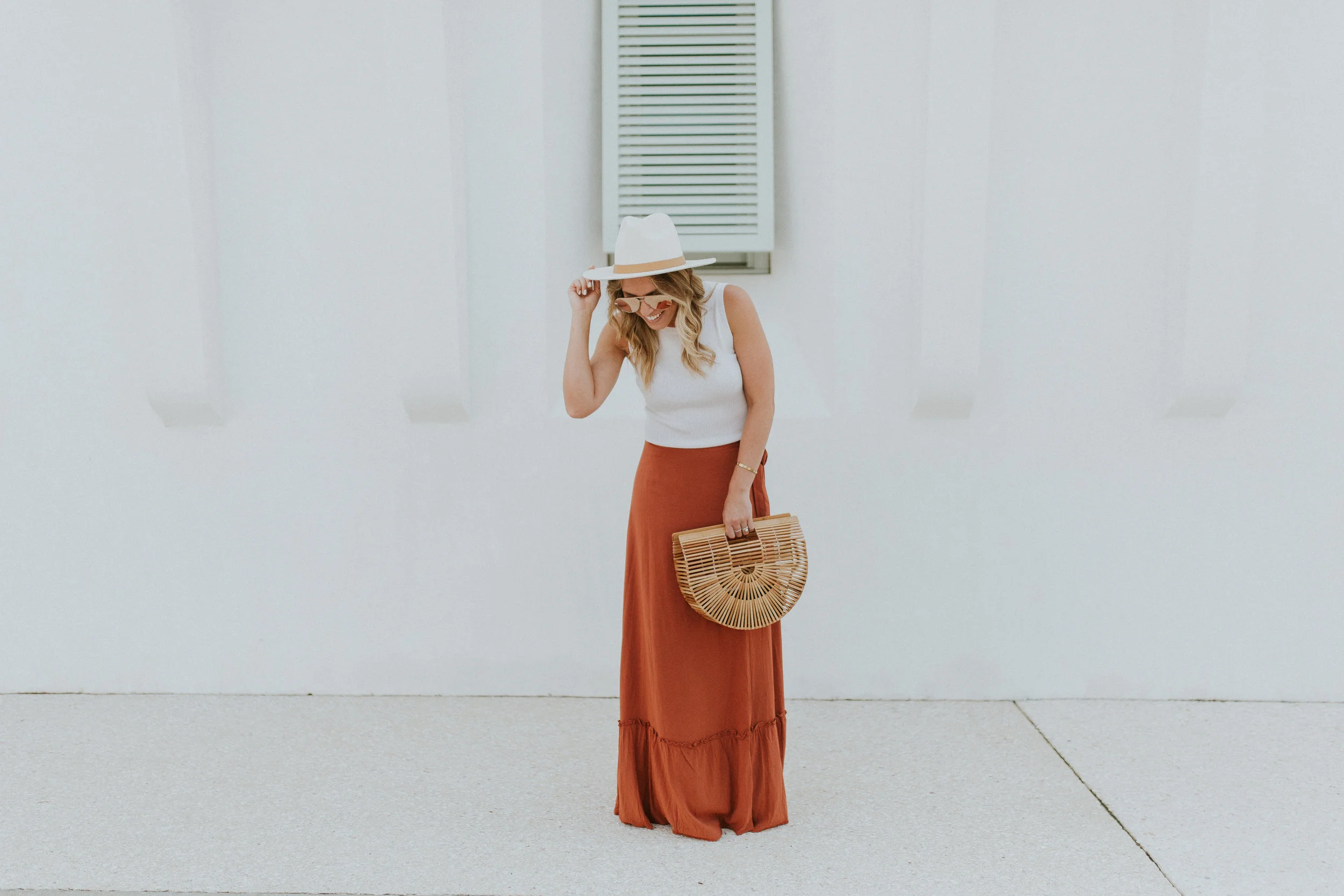 Blogger Gracefully Taylored in Revolve Skirt and Lack of Color Hat(24).jpg