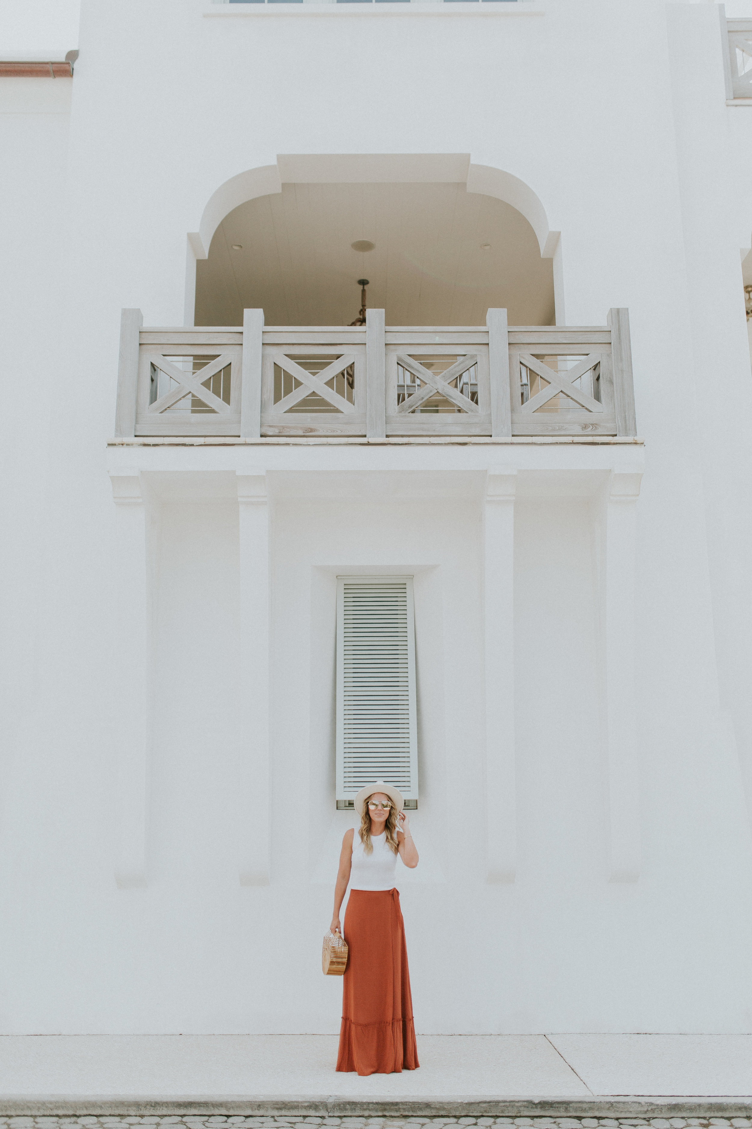 Blogger Gracefully Taylored in Revolve Skirt and Lack of Color Hat(17).jpg