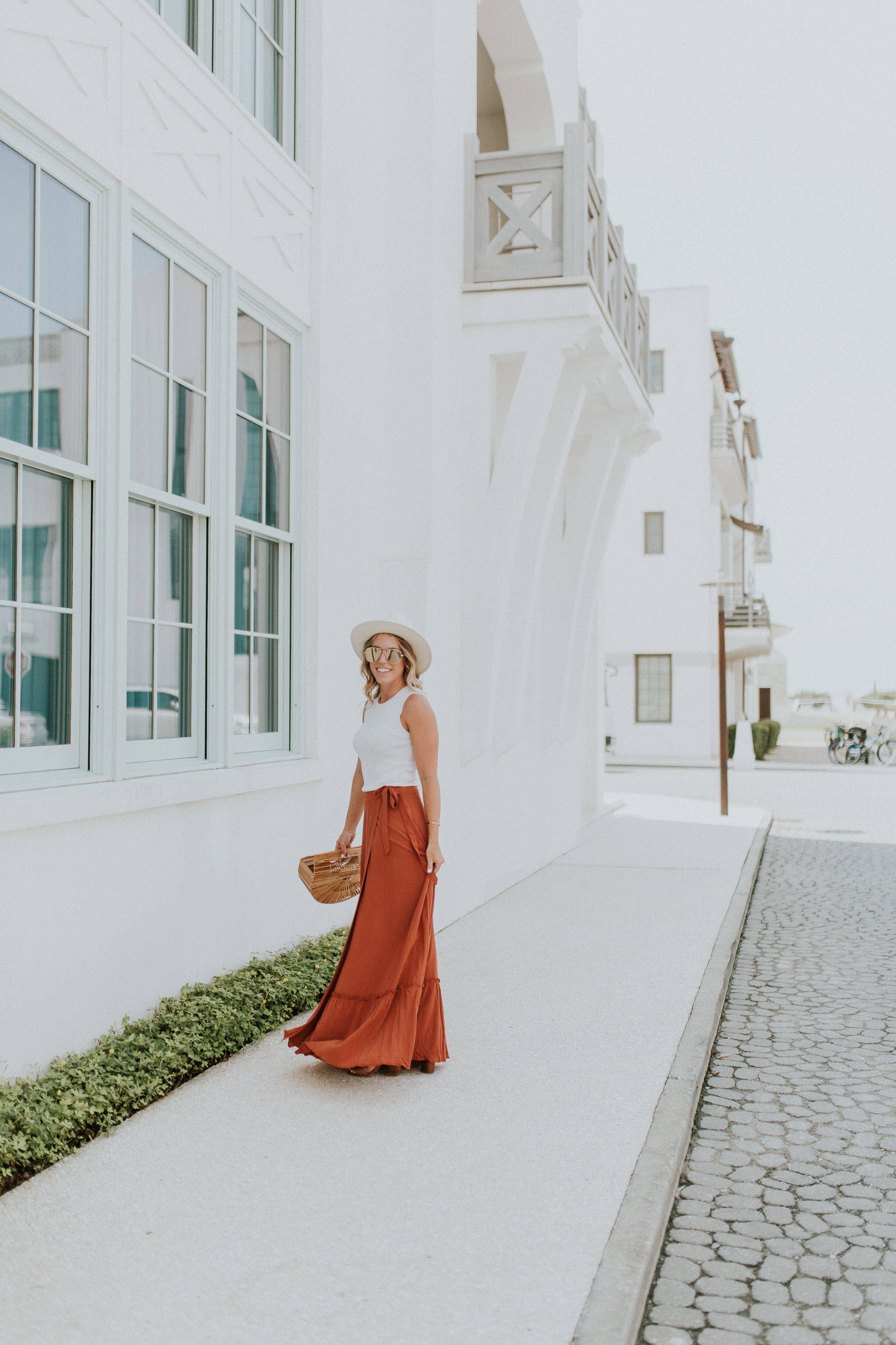 Blogger Gracefully Taylored in Revolve Skirt and Lack of Color Hat(11).jpg