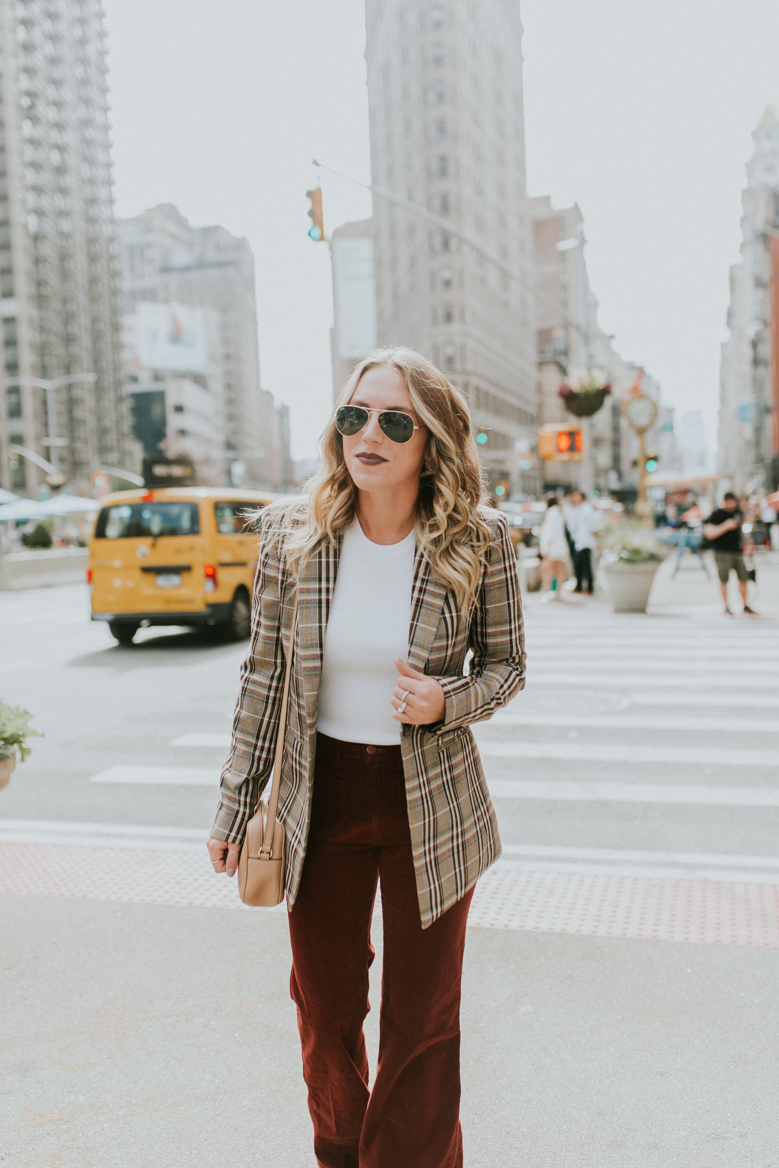 theory plaid blazer